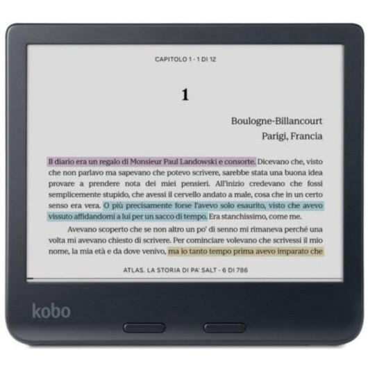 E-Book Reader Kobo Libra Colour 7" Wi-Fi Bluetooth wasserdicht Stylus 32 GB Schwarz