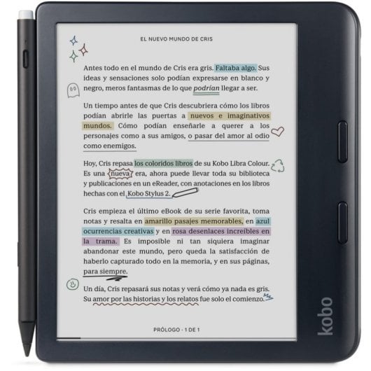 E-Book Reader Kobo Libra Colour 7" Wi-Fi Bluetooth wasserdicht Stylus 32 GB Schwarz
