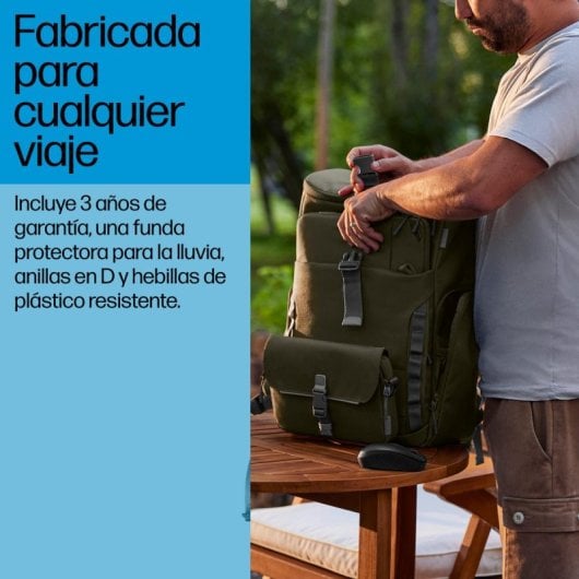 Mochila HP Modular Verde y Gris para Portátil 15,6" Impermeable 27 L