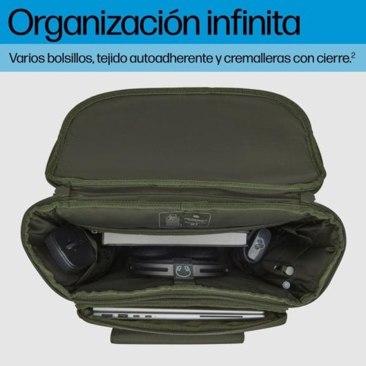 Mochila HP Modular Verde y Gris para Portátil 15,6" Impermeable 27 L