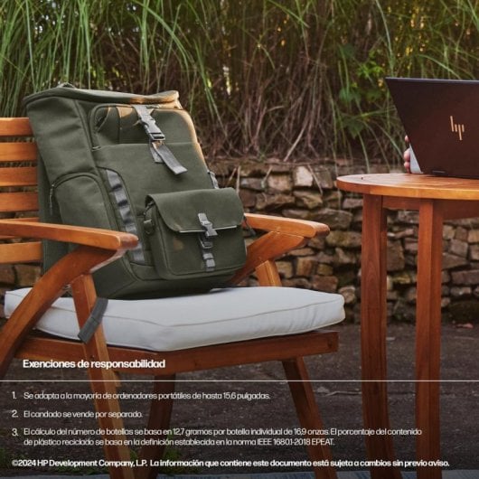 Mochila HP Modular Verde y Gris para Portátil 15,6" Impermeable 27 L