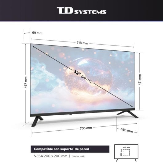 TD Systems PRIME32C21GLE 32" DLED HD Ready Smart TV Google TV