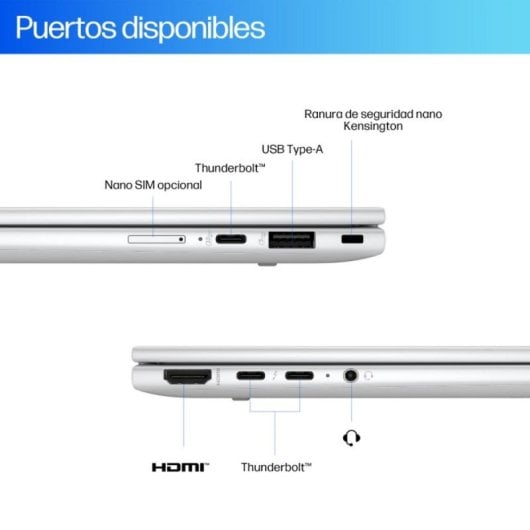 Portátil HP EliteBook X Flip G1i 14" Intel Core Ultra 7 258V 32GB 512GB SSD Touch 5G Windows 11 Pro IA
