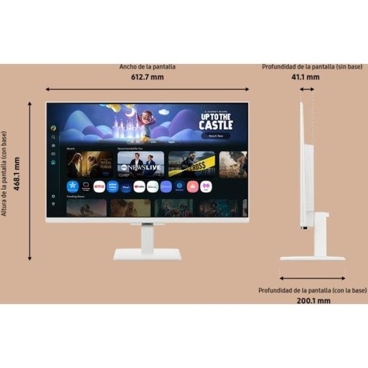 Monitor Samsung M50F M5 27" FullHD 60Hz IPS Smart HDR10 WiFi Bluetooth 5ms Branco