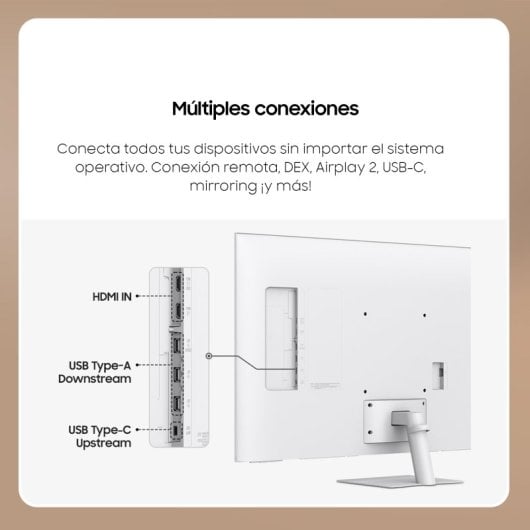 Samsung Smart Monitor M7 M70F 43" 4K Ultra HD 60Hz VA Smart HDR10 Bianco