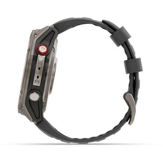 Smartwatch Garmin Fenix 8 Pro LTE/NTN Satelital 51mm AMOLED Titanio con Correa Silicona Negra/Gris
