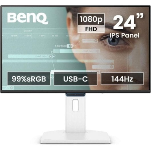 Monitor BenQ GW2490TC 23,8" FullHD 144Hz IPS USB-C 5ms Altoparlanti Bianco