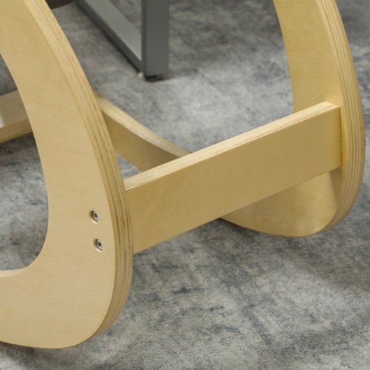 Homcom Silla Ergonómica De Rodillas De Madera 55x85x55 Cm Gris