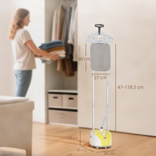 Homcom Plancha Vertical 1950w 2?l Con Temperatura Ajustable Amarillo