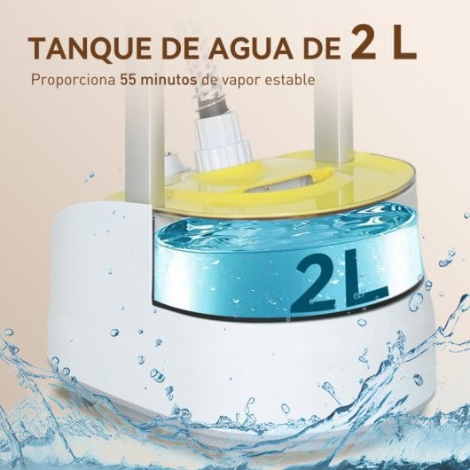 Homcom Plancha Vertical 1950w 2?l Con Temperatura Ajustable Amarillo
