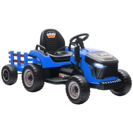 Aiyaplay Tractor Eléctrico Para Niños Con Remolque Desmontable Azul