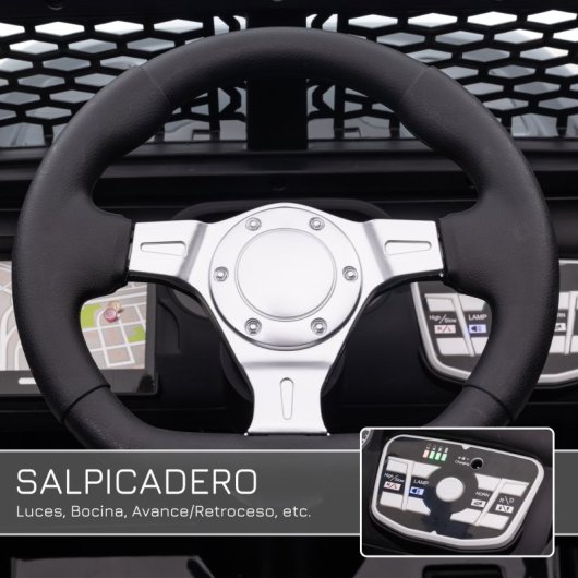 Homcom Coche Eléctrico Para Niños +3 Años 2 Motores Control Remoto 100x65x72 Cm