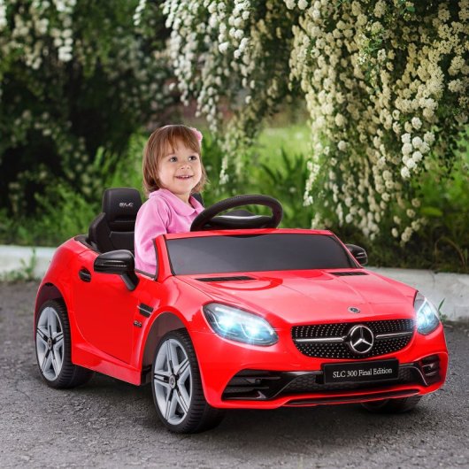 Aiyaplay Coche Eléctrico Para Niños De +3 Años Mercedes Slc 300 Rojo