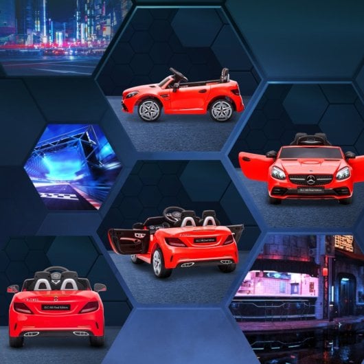 Aiyaplay Coche Eléctrico Para Niños De +3 Años Mercedes Slc 300 Rojo