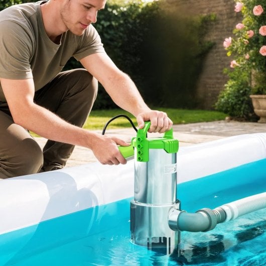 Outsunny Bomba De Aguas Sucias 1100w Con Capacidad De 18000 L/h Y Interruptor