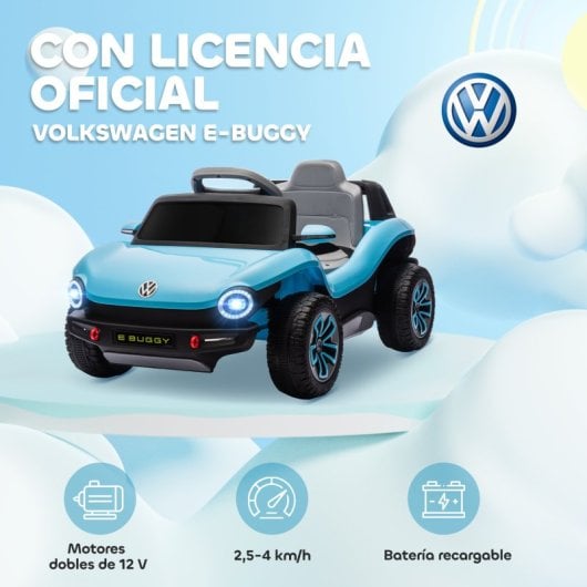 Aiyaplay Coche Eléctrico Para Niños De +3 Años Volkswagen E-buggy Azul