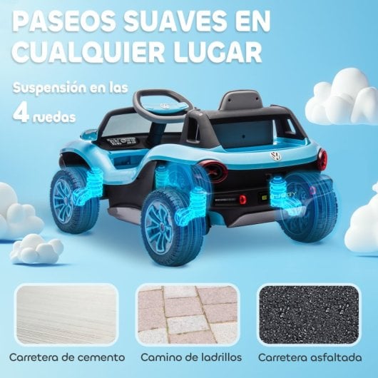 Aiyaplay Coche Eléctrico Para Niños De +3 Años Volkswagen E-buggy Azul