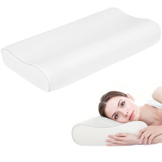 Homcom Almohada Cervical Y Cuello De Espuma Viscoelástica Con Diseño Ergonómico