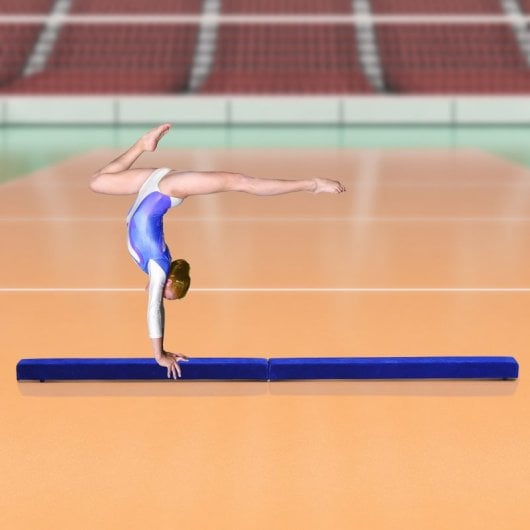 Homcom Barra De Equilibrio Gimnasia Plegable 210 Cm Para Entrenamiento En Casa