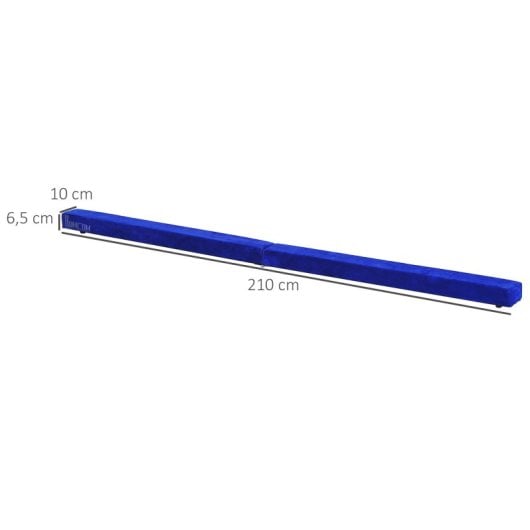 Homcom Barra De Equilibrio Gimnasia Plegable 210 Cm Para Entrenamiento En Casa