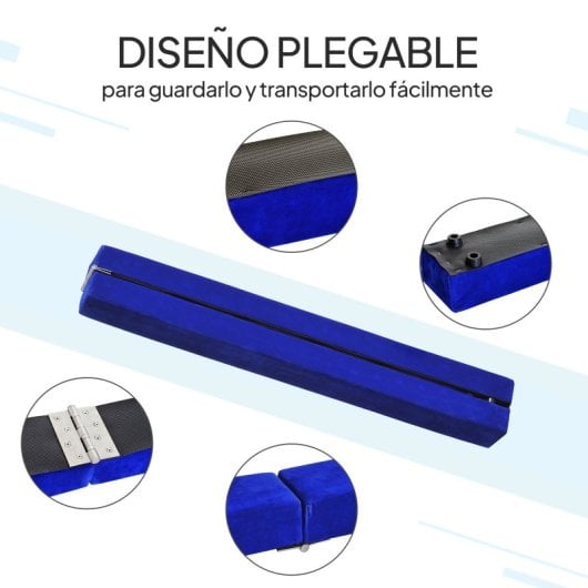 Homcom Barra De Equilibrio Gimnasia Plegable 210 Cm Para Entrenamiento En Casa