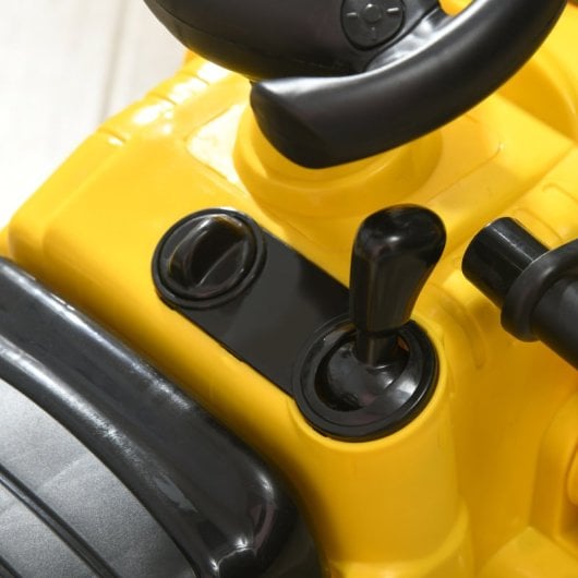 Homcom Tractor A Pedales Para Niños De 18 A 48 Meses Con Pala Bocina Amarillo