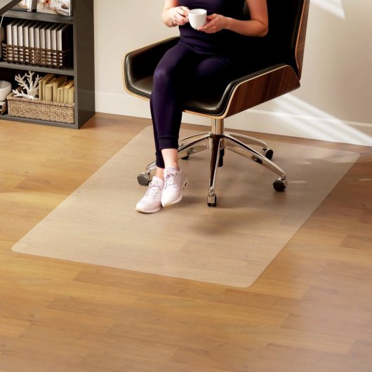 Homcom Alfombrilla Protectora Para Suelos 100x150 Cm Para Oficinas Transparente