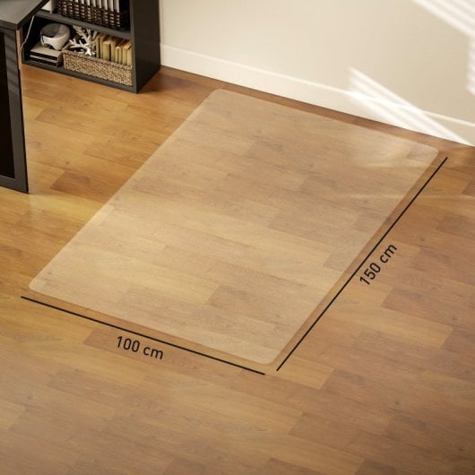 Homcom Alfombrilla Protectora Para Suelos 100x150 Cm Para Oficinas Transparente