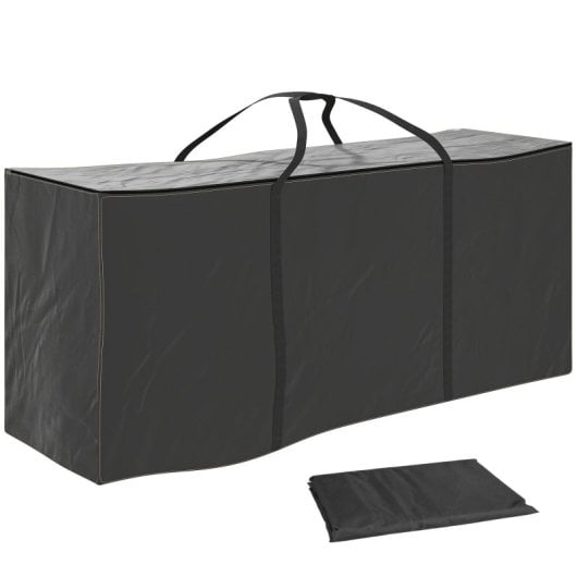Outsunny Bolsa De Almacenamiento Para Cojines De Jardín 125x40x55cm Negro