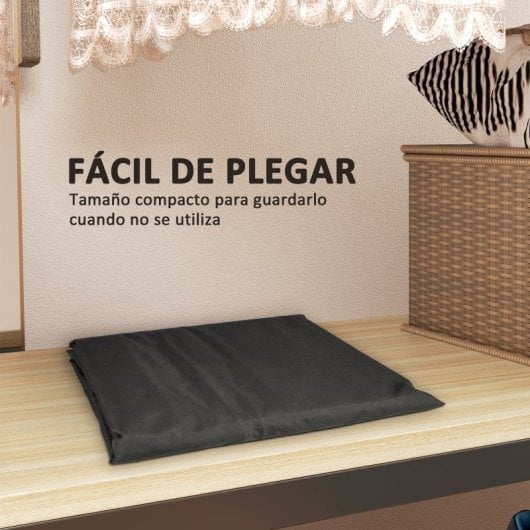 Outsunny Bolsa De Almacenamiento Para Cojines De Jardín 125x40x55cm Negro