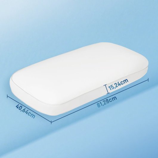 Homcom Almohada Viscoelástica De Espuma Viscoelástica Con Diseño Ergonómico