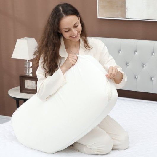 Homcom Almohada Viscoelástica De Espuma Viscoelástica Con Diseño Ergonómico