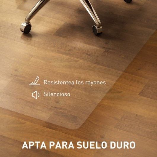 Homcom Alfombrilla Protectora Para Suelos 120x120 Cm Para Oficinas Transparente