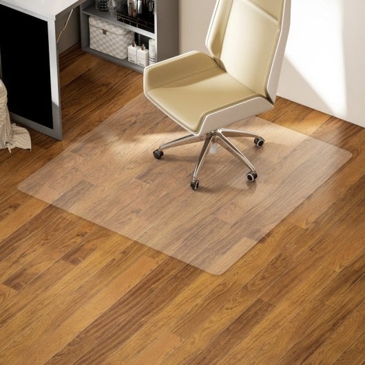 Homcom Alfombrilla Protectora Para Suelos 120x120 Cm Para Oficinas Transparente