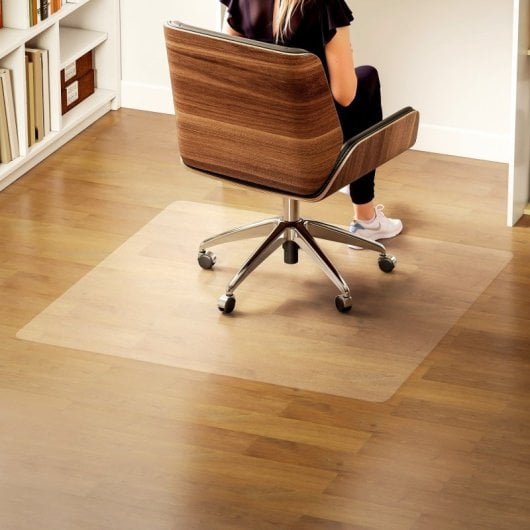 Homcom Alfombrilla Protectora Para Suelos 120x120 Cm Para Oficinas Transparente