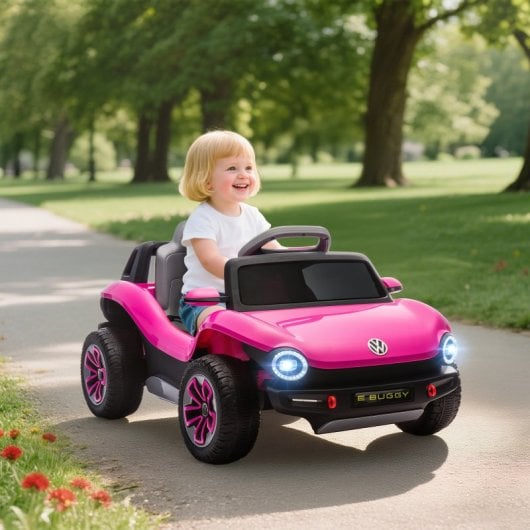Aiyaplay Coche Eléctrico Para Niños De +3 Años Volkswagen E-buggy Rosa
