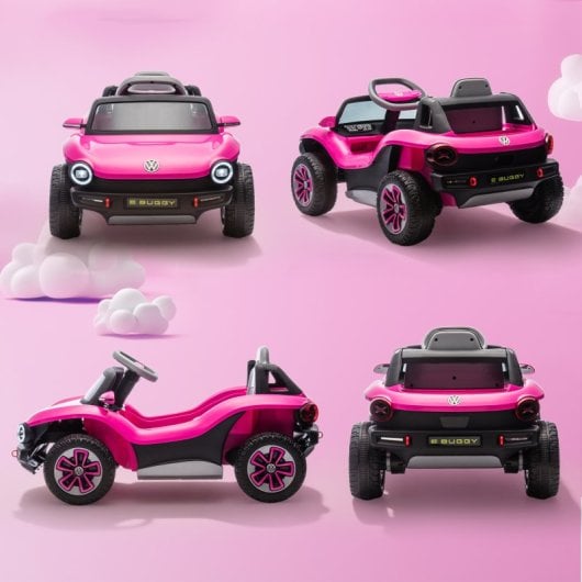 Aiyaplay Coche Eléctrico Para Niños De +3 Años Volkswagen E-buggy Rosa