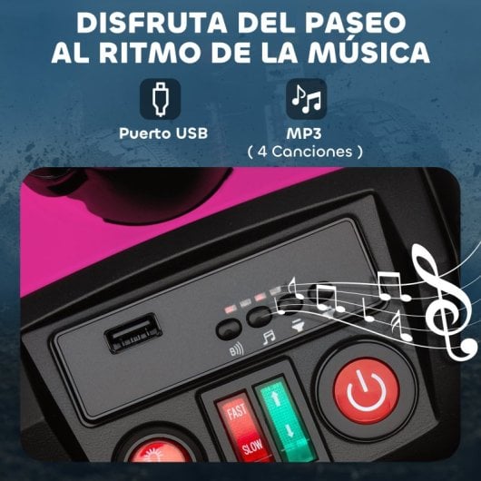 Aiyaplay Quad Eléctrico Para Niños De 3-8 Años 24v Con 2 Motores Rosa