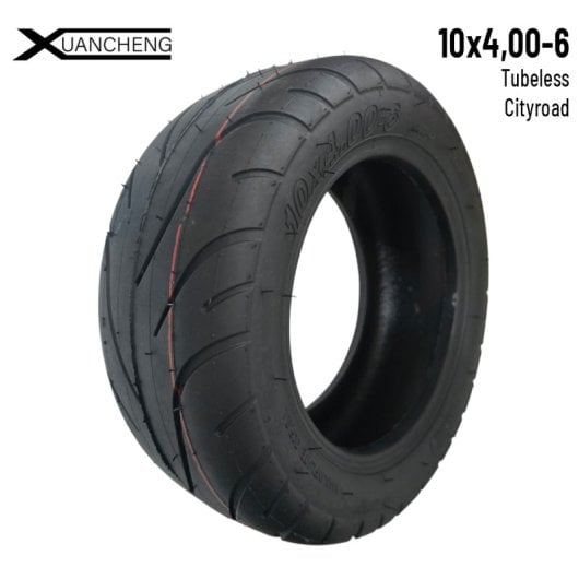 F10mobility Neumático Medida 12x4.00-6 Tubeless (no Necesita Cámara) Cubierta Repuesto