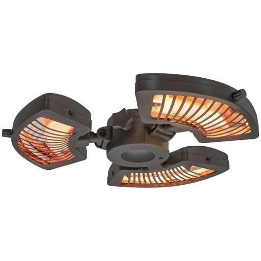 Estufa Elétrica de Infravermelhos para Exterior Outsunny 842-414V90BK 2400W com 3 Níveis de Calor