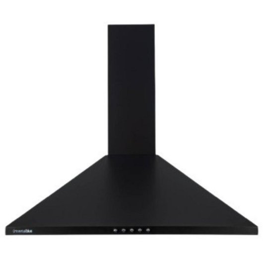 Campana extractora Everest 7060B Piramidal 60 cm negro con filtros y control mecánico