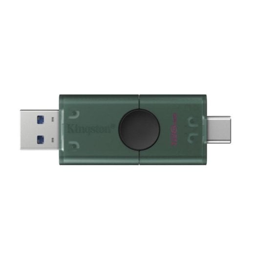 Chiavetta USB Kingston DataTraveler Duo 128GB USB-A USB-C 3.2 Gen 1 Nera Verde