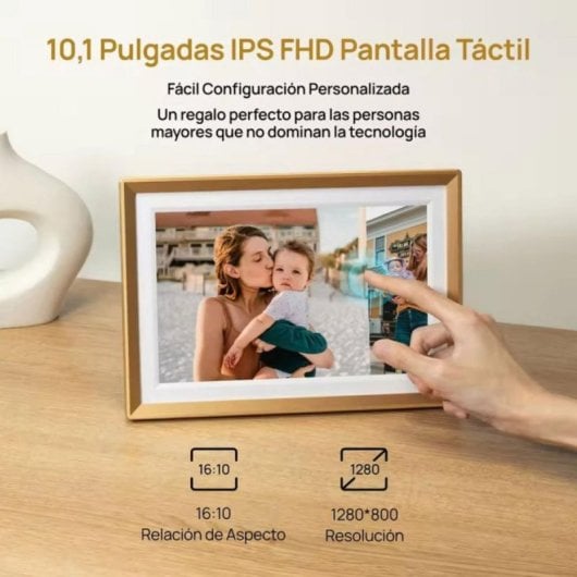 Cornice digitale Arzopa 10.1" Touch, Cloud infinito, App dedicata, Multiutente, IPS