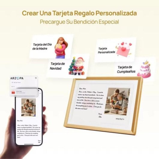 Cornice digitale Arzopa 10.1" Touch, Cloud infinito, App dedicata, Multiutente, IPS
