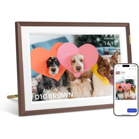 Marco de fotos digital Arzopa 10,1" IPS Táctil Wi-Fi Nube Ilimitada Multicuenta