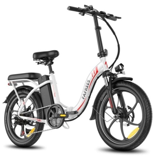 Bicicleta eléctrica Fafrees F20+ plegable 90 km autonomía 20 Ah 250 W Shimano 7V Blanca