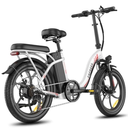 Bicicleta eléctrica Fafrees F20+ plegable 90 km autonomía 20 Ah 250 W Shimano 7V Blanca