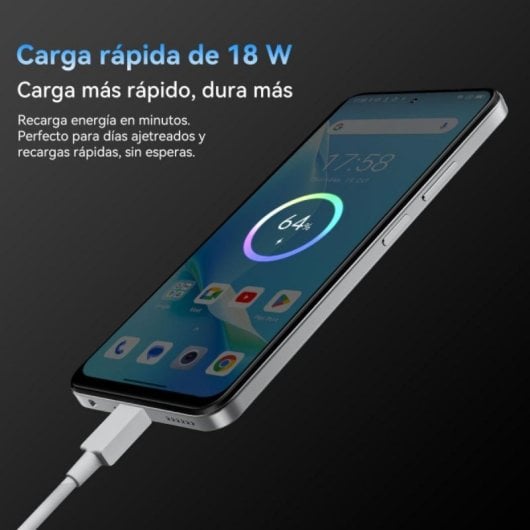 Smartphone Blackview COLOR 6 8GB 128GB 6.67" 90Hz 5000mAh Dual SIM Android 15 Negro