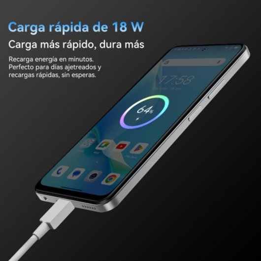 Smartphone Blackview COLOR 6 8GB 128GB 6.67" 90Hz 5000mAh Dual SIM Android 15 Blanco