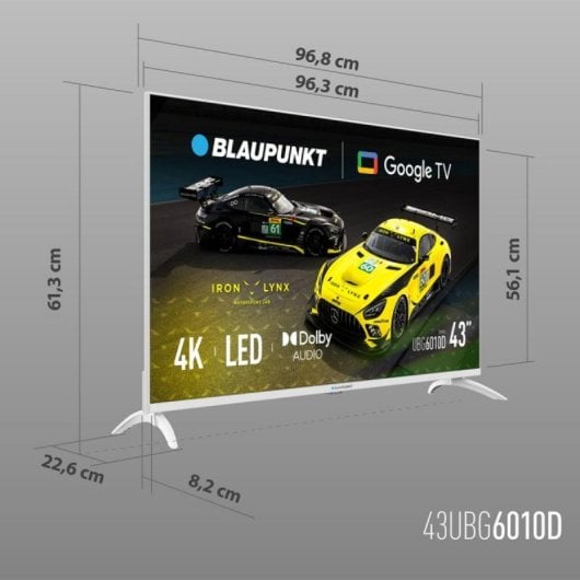 Blaupunkt LED 43UBG6010S 43" 4K UltraHD Smart TV Google TV HDR Branca